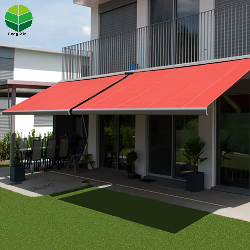 Made Outdoor Waterproof Aluminum Motorized Retractable Stretch Awning  Aluminum Alloy Canopy Outdoor Rain Proof Balcony