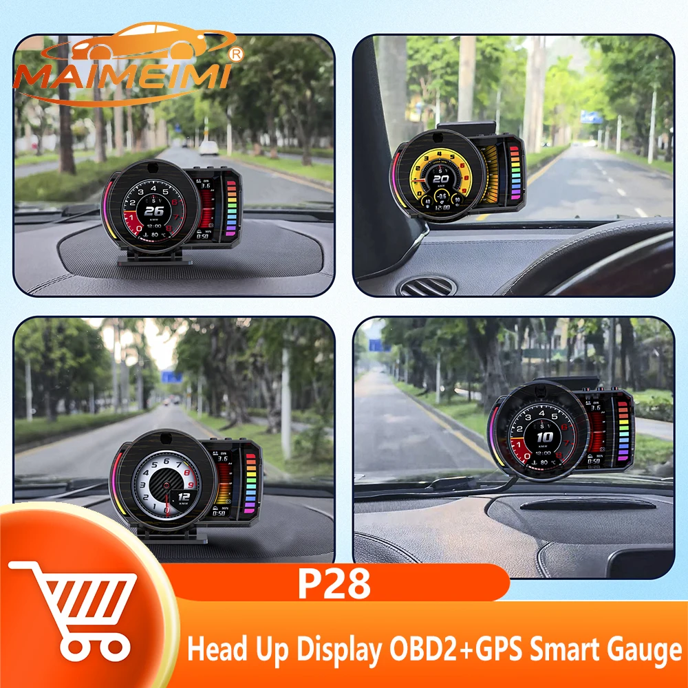 2026年最新車載hudヘッドアップディスプレイ-obd-gpsデュアルモードナビゲーション-ジェスチャー認識制御-電子犬-カースマートゲージ