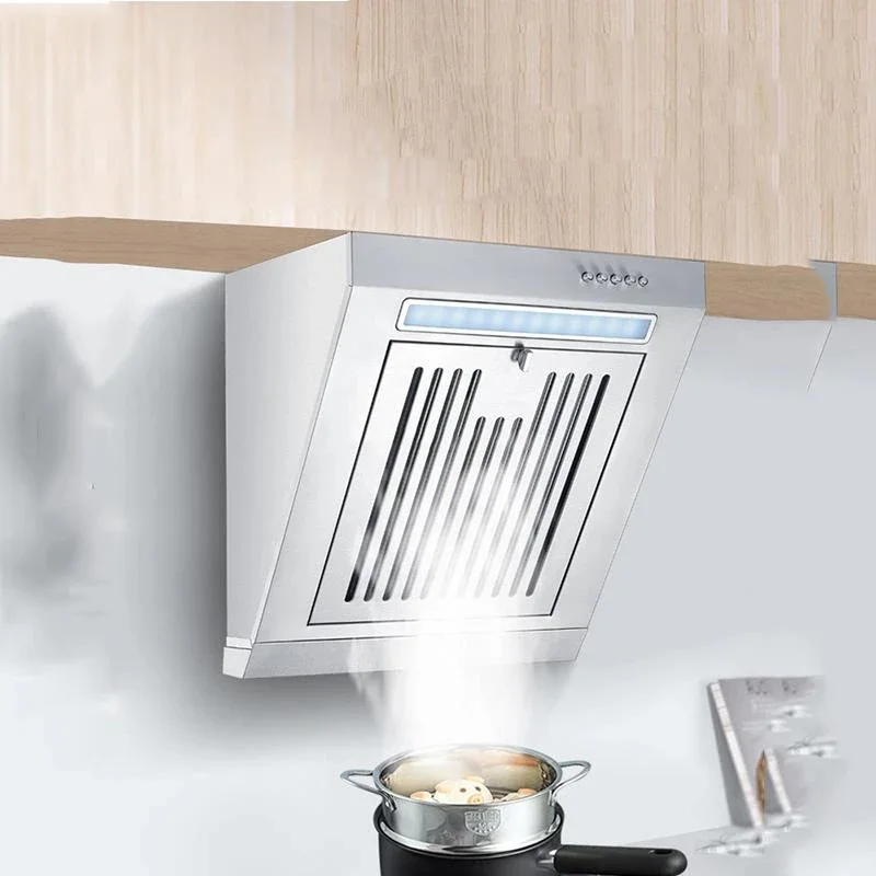 230W Mini Side Suction Range Hood Stainless Steel Panel Hanging Household Ventilator 380mm Kitchen Exhaust Cooker Hoods