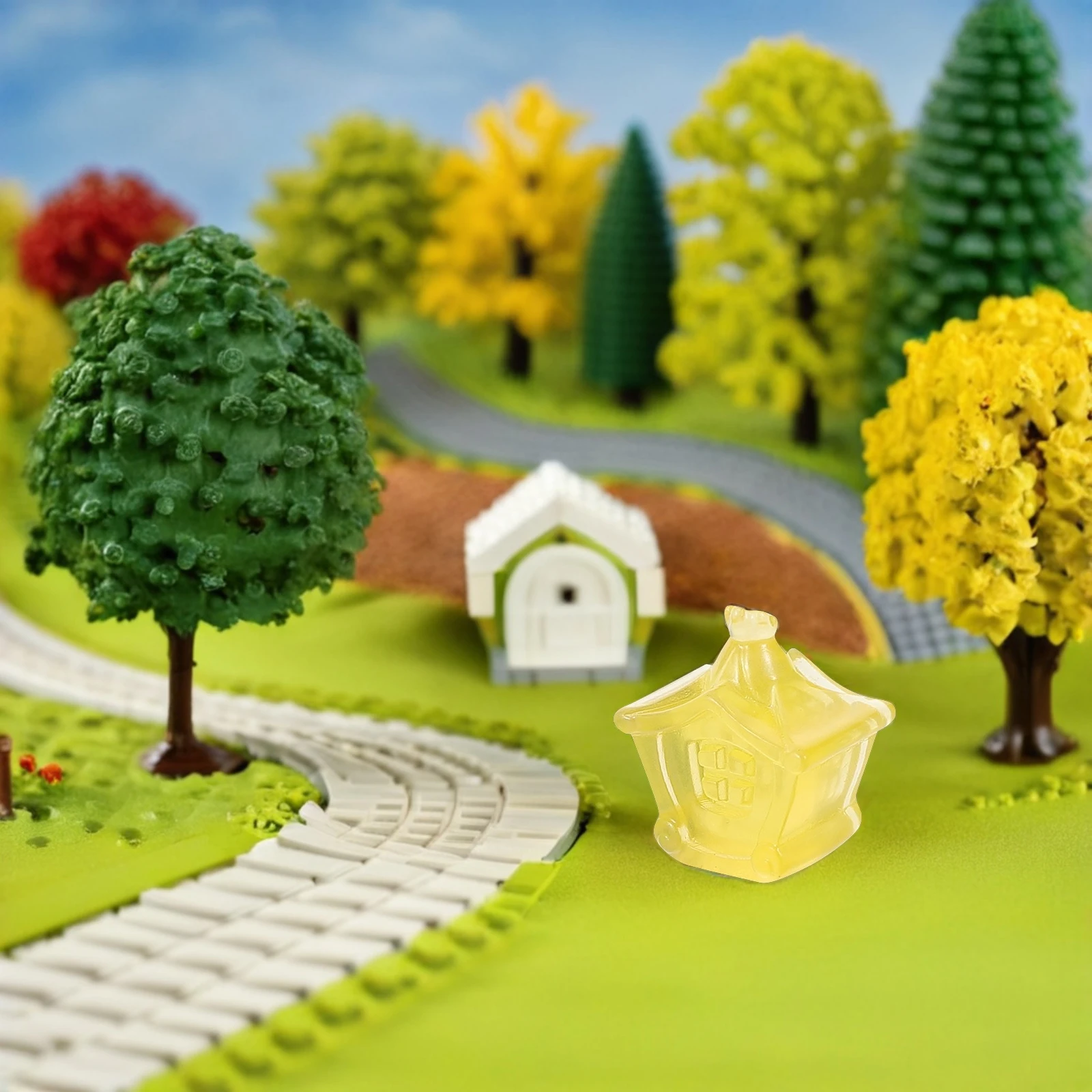 

20 pcs Micro Landscape Ornaments Luminous Resin Mini Carriage Fairy Garden Accessories For Desk Home Decor Diy Moss Landscape