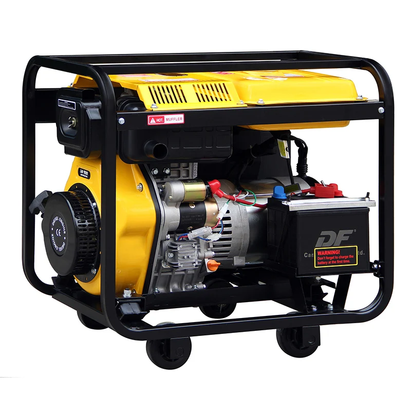 6kw 50Hz 220V DG8000E3 Portable Diesel Generators with Silent 192FB diesel Engine