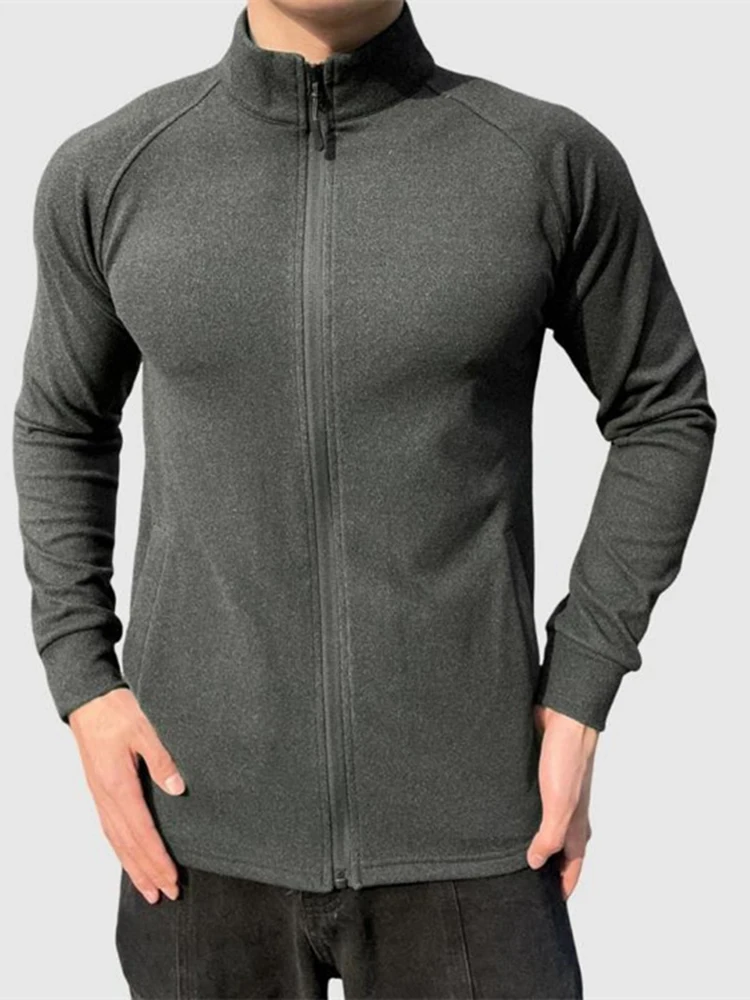 

Мужская теплая куртка Fce Jaet на молнии с воротником, для активного отдыха, повседневная, с длинными рукавами, осенне-зимняя, модная, приталенного кроя, для бега