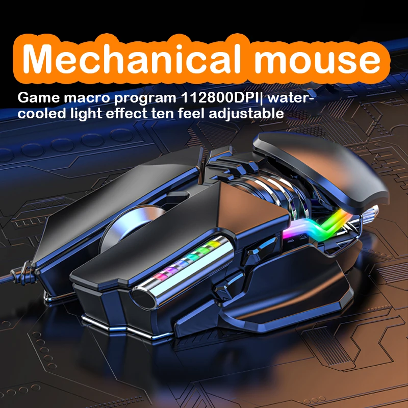 M7 Mechanical Mouse Wired Computer Notebook Chicken Crush Gun Mouse Macro Definition Gaming Mouse