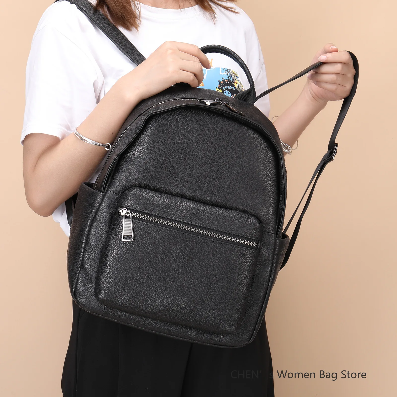 

100% Genuine Leather Men Backpacks Natural Skin Leather Students Backpack Yong Boys College Backpack Shoolbag Travel Bags