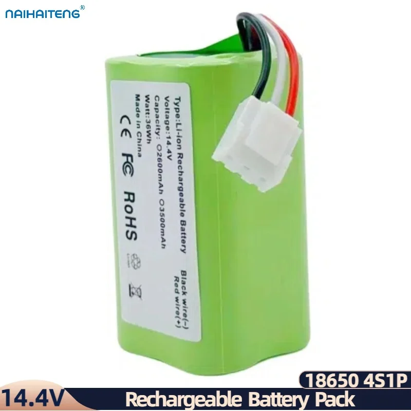 14.4V 14.8V 2600mAh 3500mAh For Vacuum Cleaner Sweeping Robot Midea R3-L101C UPCAN R1 Rechargeable Li-ion Battery Pack Wholesale