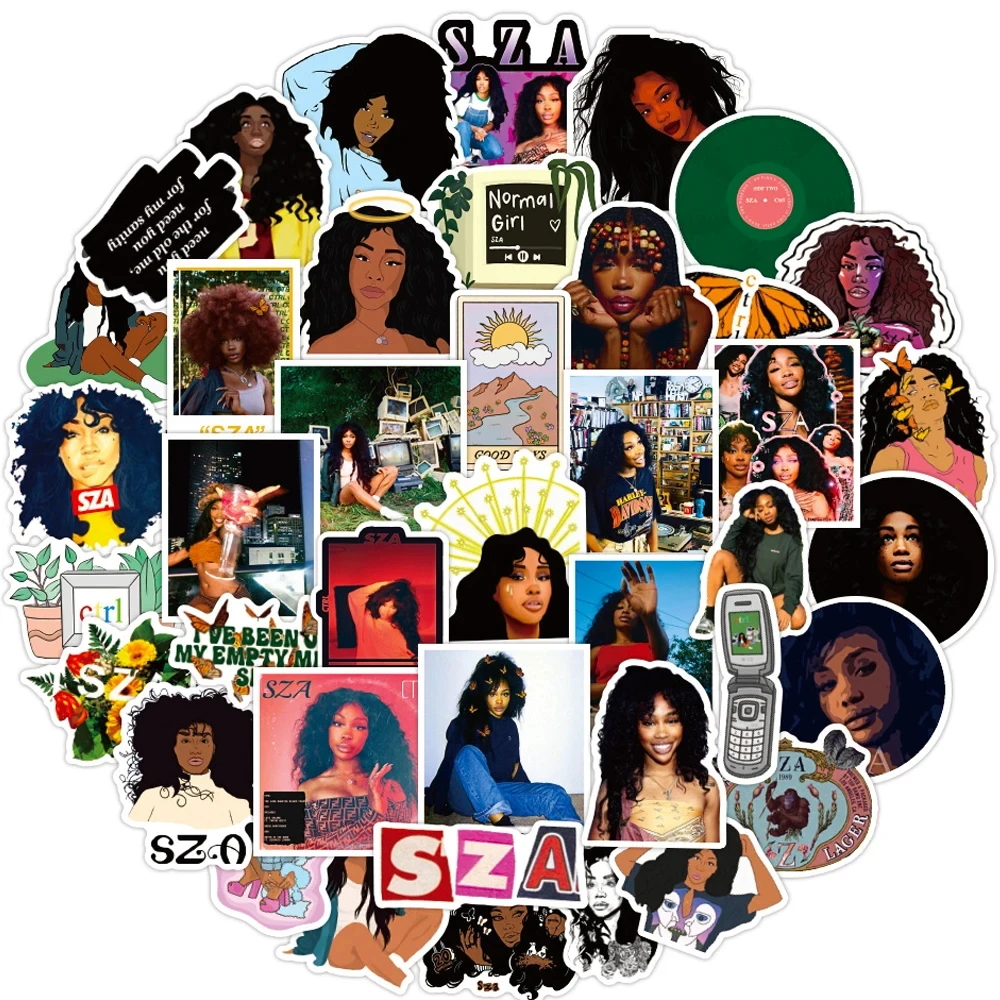 10/30/50PCS Singer SZA Graffiti Stickers Classic Toy Fridge Luggage Waterproof Skateboard Guitar DIY Cool Decals Kids Sticker 1