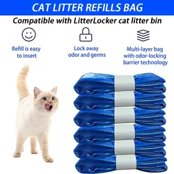 LitterLocker 3 Generation Garbage Bag Liners Large Thickened Cat Litter Bag Odor Proof Cats Trash Refill Bags Pet Supplies