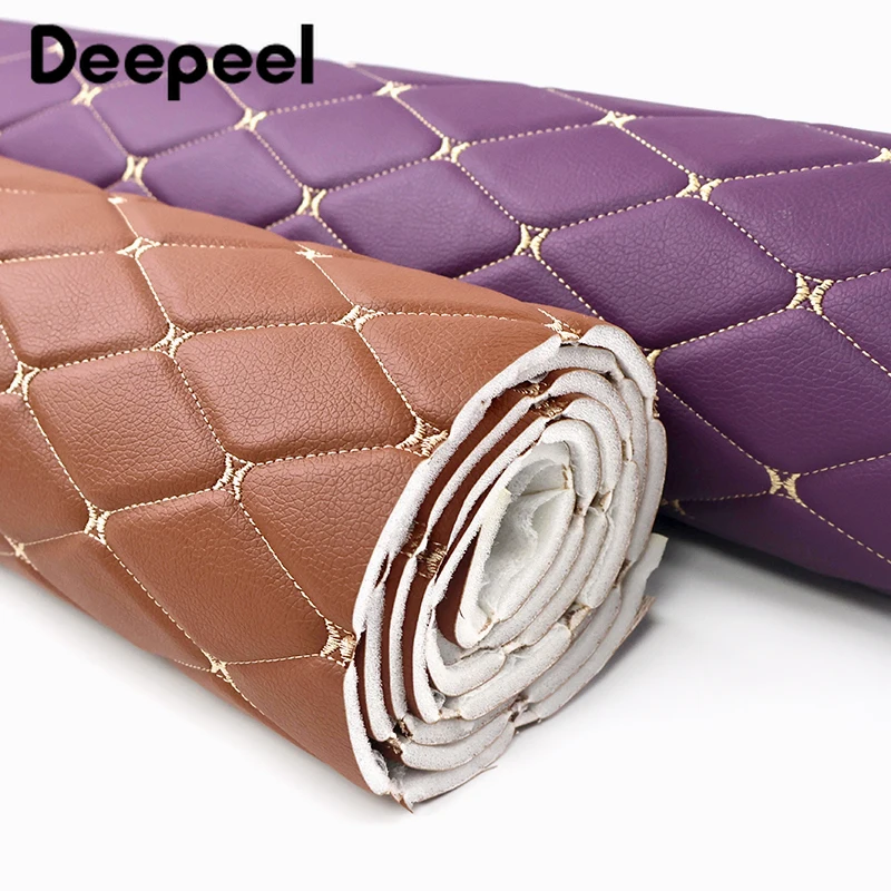 

45/90x160cm PVC Faux Leather Fabrics for Background Wall Decor Cloth Mat Floor Car Interior Sponge Synthetic Fabric Accessories