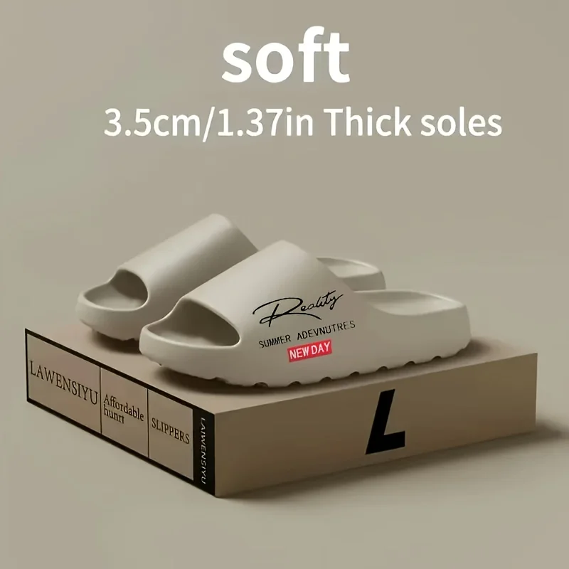 شرائح EVA للمغامرة الصيفية لعام 2025 - نعل سميك غير قابل للانزلاق، شباشب كاجوال مطبوعة برسومات للاستخدام الداخلي والخارجي