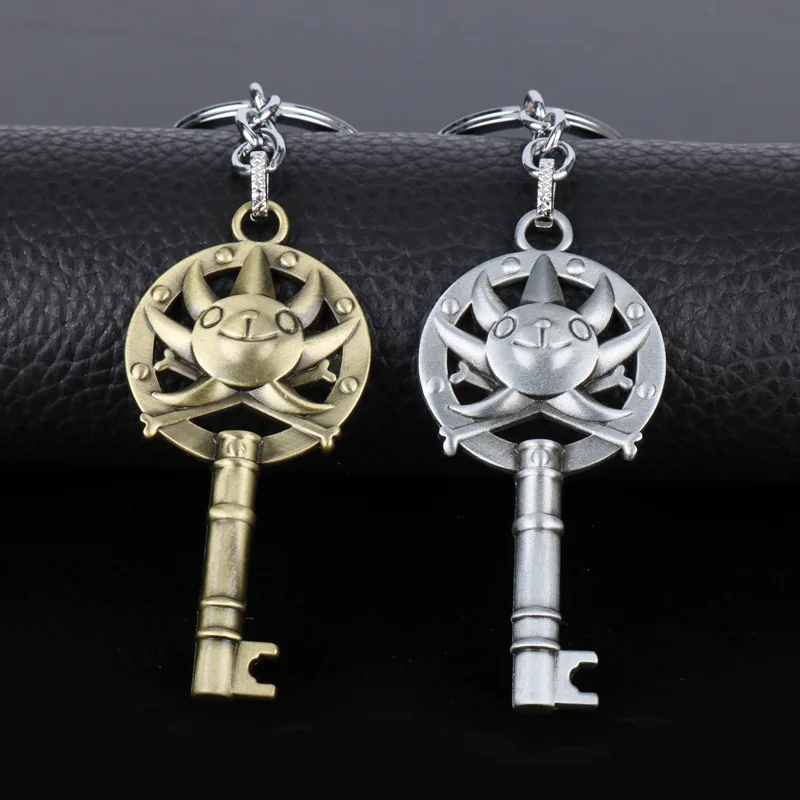 Anime One Piece portachiavi mille Sunny Ship Logo pendenti rufy Zoro Ace Nami Sanji Robin portachiavi per auto figura Chaveiro