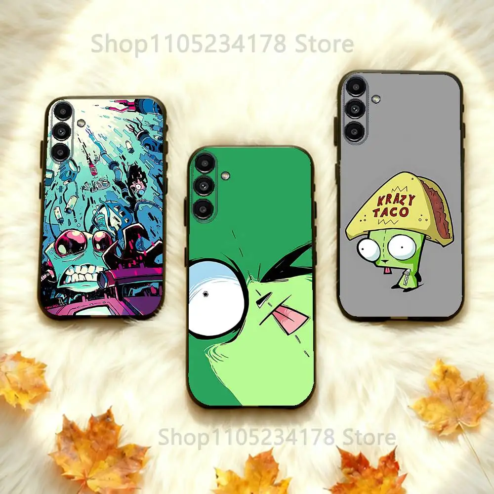 

Cartoon I-Invader Zim Gir Phone Case For Samsung A73,72,51,53,52,71,22,5G,Note,J7,8,9 Classic Versatile Black Soft Shell