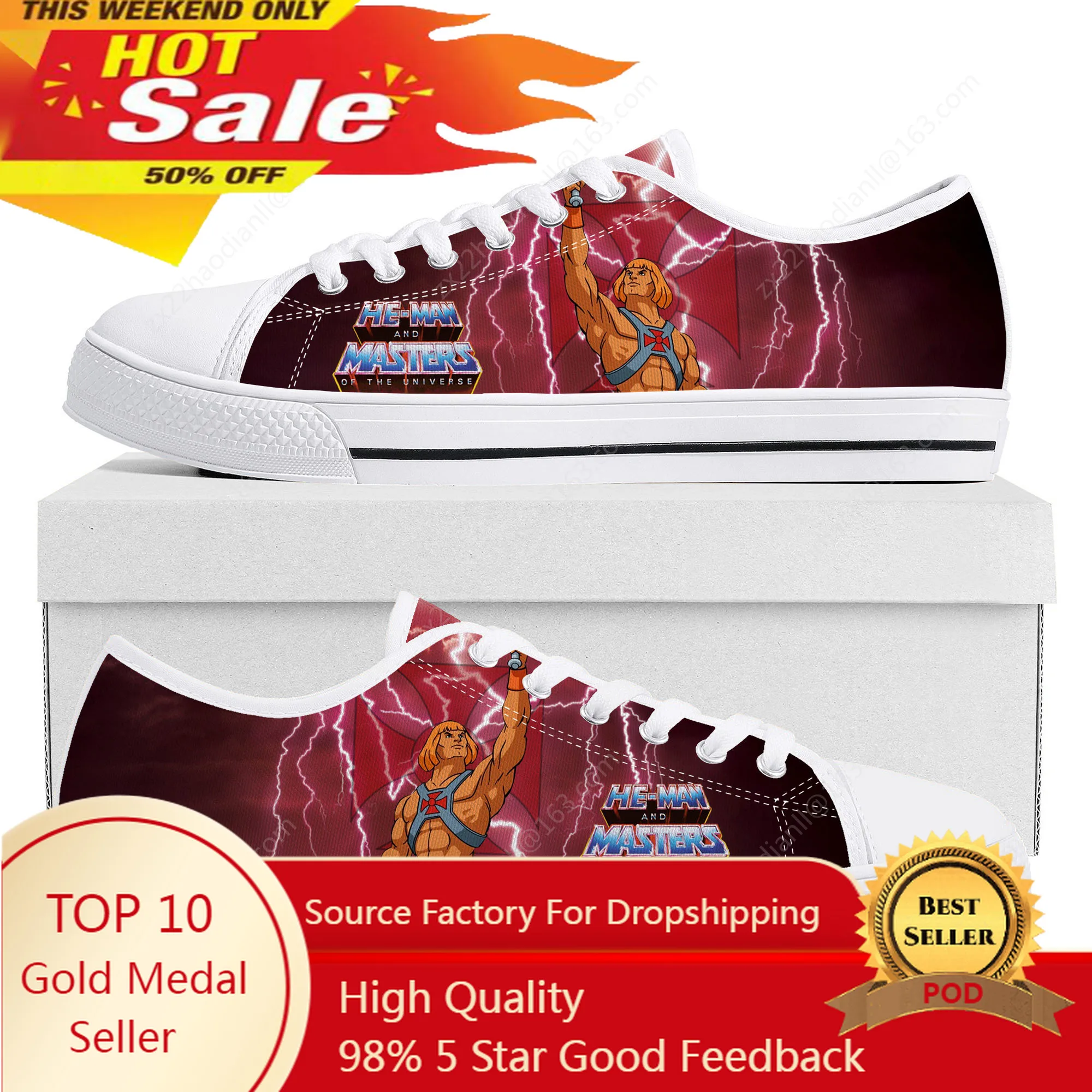 

He-Man Masters Of The Universe Low Top High Quality Sneakers Mens Womens Teenager Canvas Sneaker Casual Couple Shoes Custom Shoe