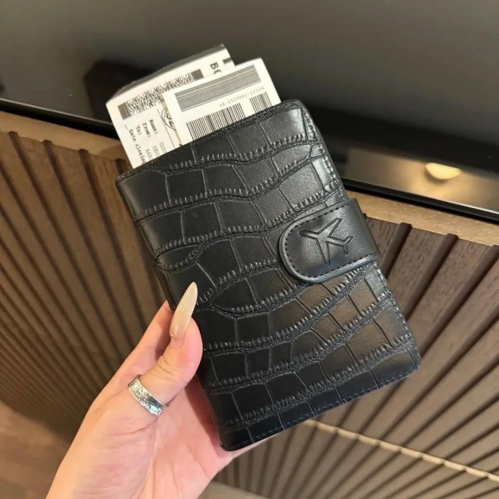 

Multi-function Solid Color Passport Holder Anti-theft Ultra-thin Travel Passport Case Document Storage PU Credit Card Holder