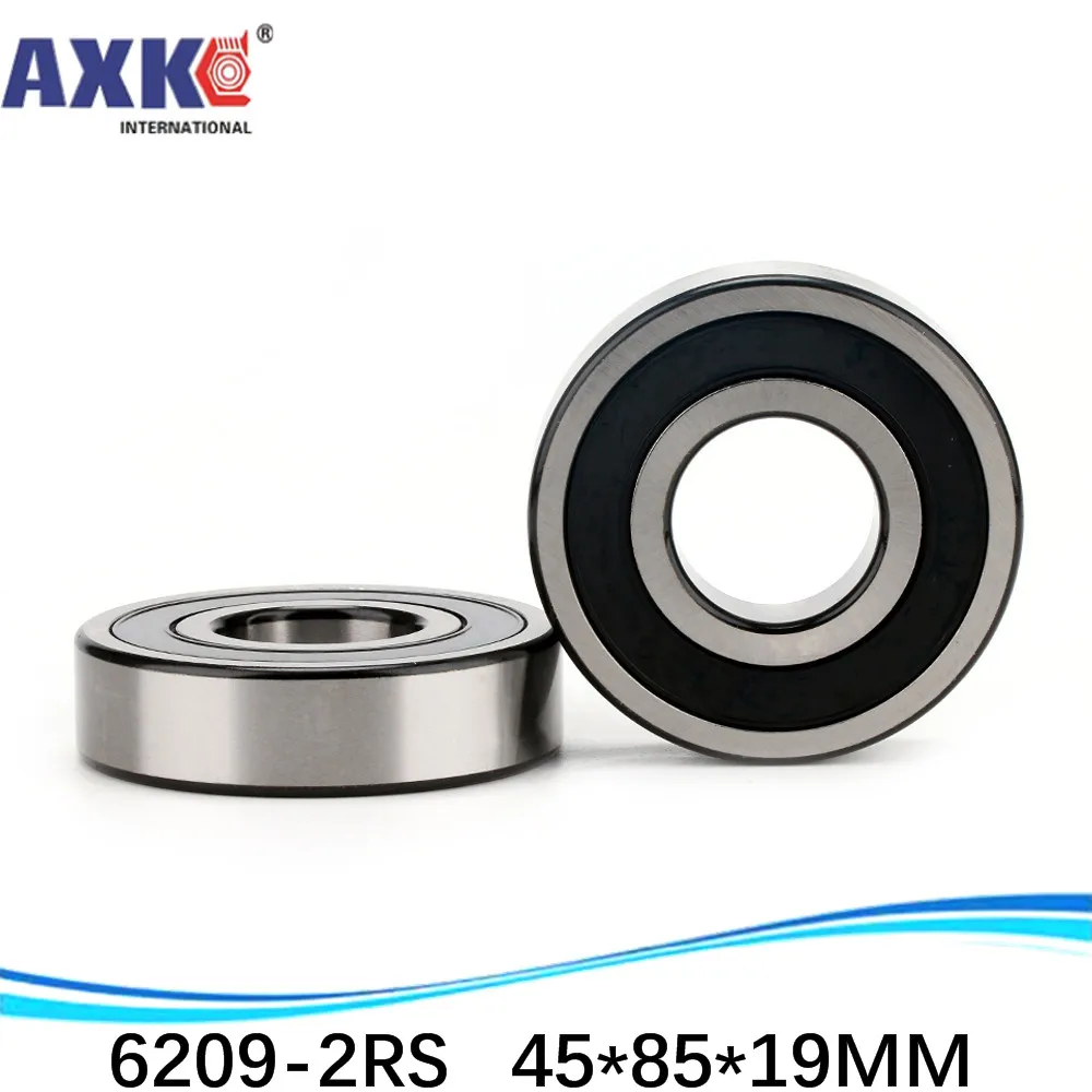 Sealing Cover Deep Groove Ball Bearing Double Rubber 6209ZZ 6209-2RS S6209ZZ S6209-2RS 45*85*19 Mm * Inch Bearing AXK Steel Rich