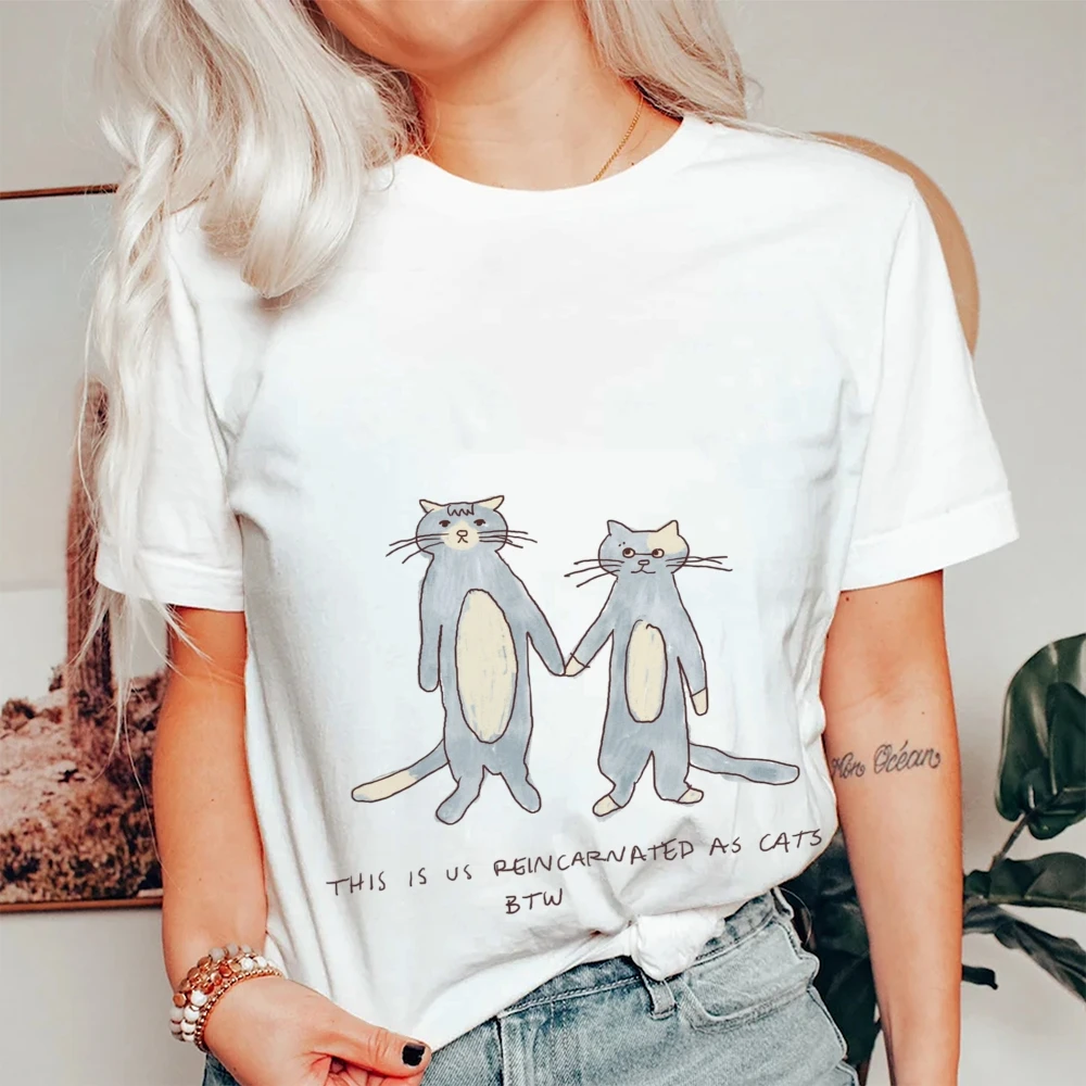 

Women T-Shirt Dress Crop Top Oversized Cotton Streetwear Casual Summer Dress Vintage Washed Graphic Print Trending