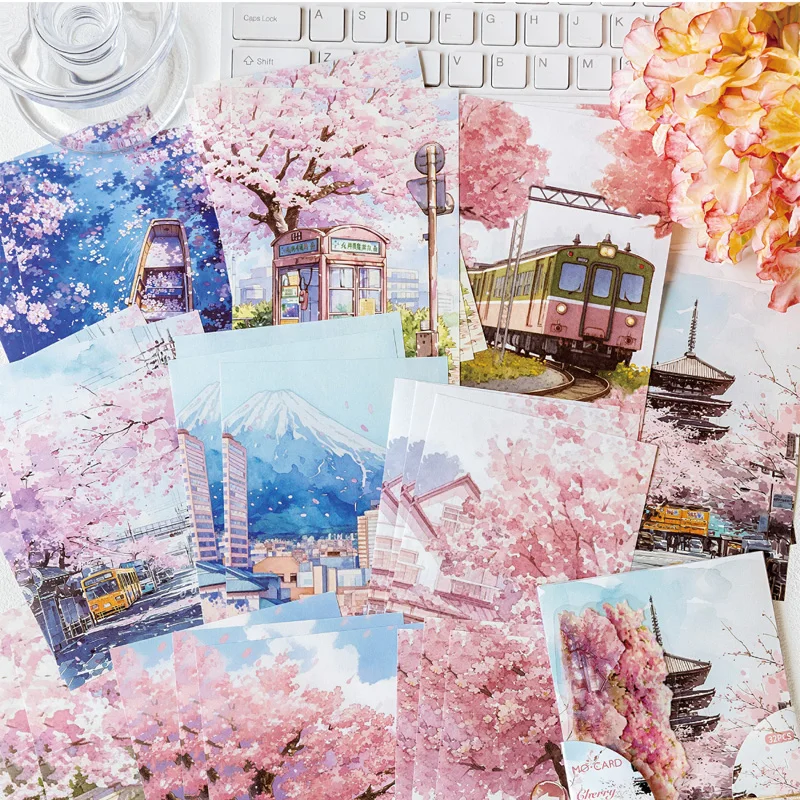 2Style 96Pcs/bag Heart Journey Series Landscape Material Paper Creative Handbook Stickers DIY Photo Frame Journal Background