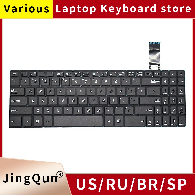 

Новые американские, русские, испанские, бразильские клавиатуры с подсветкой для ASUS VivoBook 15X570 X570UD K570UD K570ZD M570DD 560bbr00 5602BR00, замена