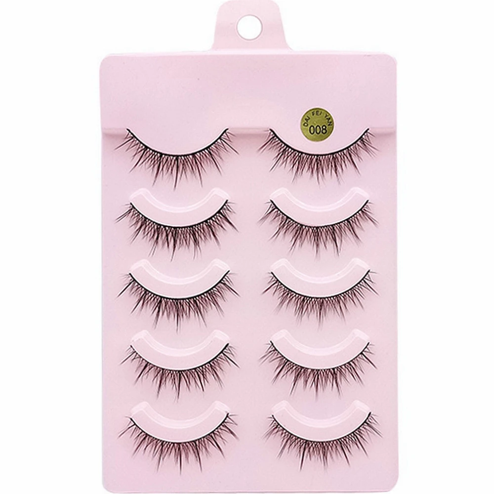 5 Pairs False Eyelashes Super Natural Lashes Faux Cils 3D Fake Eyelashes Extension Soft Band lots,Long Thick Reusable for makeup