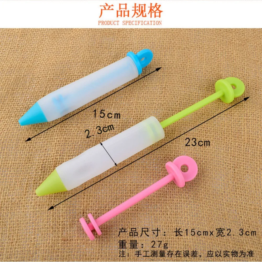 4-Head Silicone Chocolate Cream Gun Mounting Pen Baking Tool Cookie Milking Nozzle Cake Writing Pen