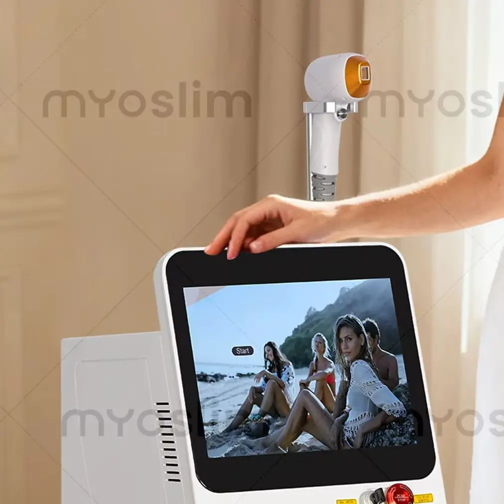 Semiconductor Diode Laser Hair Removal Instrument 5000W Skin Regeneration Permanent Cooling Painless Depilation Mach
