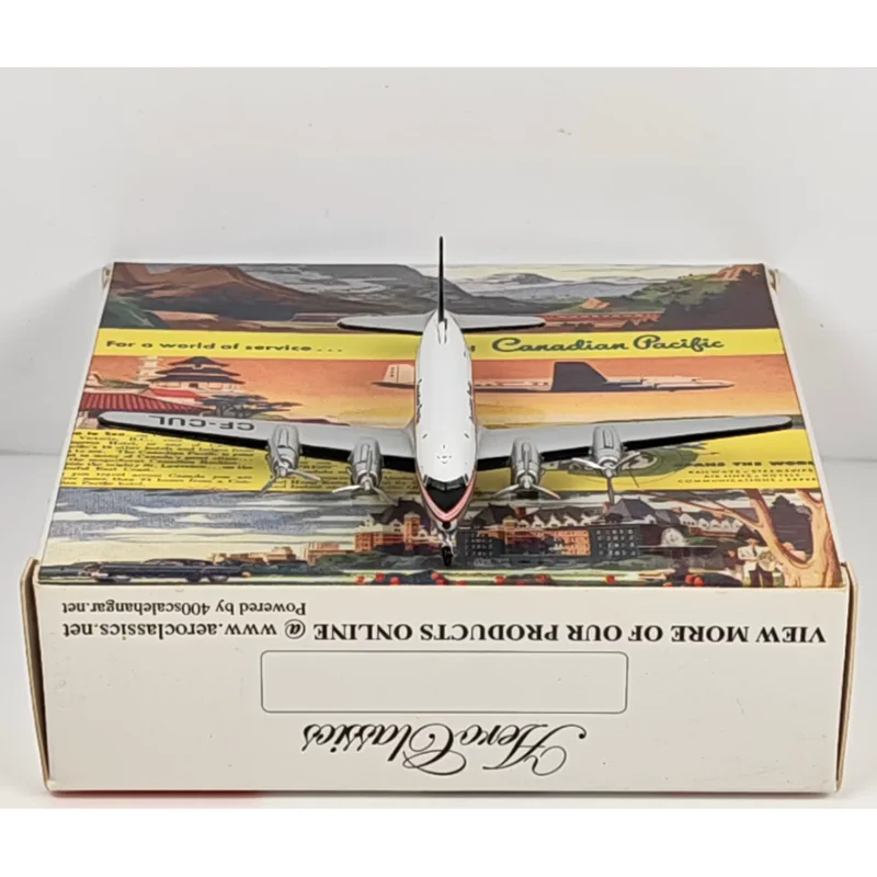AeroClassics 1/400 Scale Canadian Pacific Airlines DC-4 CF-CUL Die-cast Alloy Aircraft Model Collectible Decorative