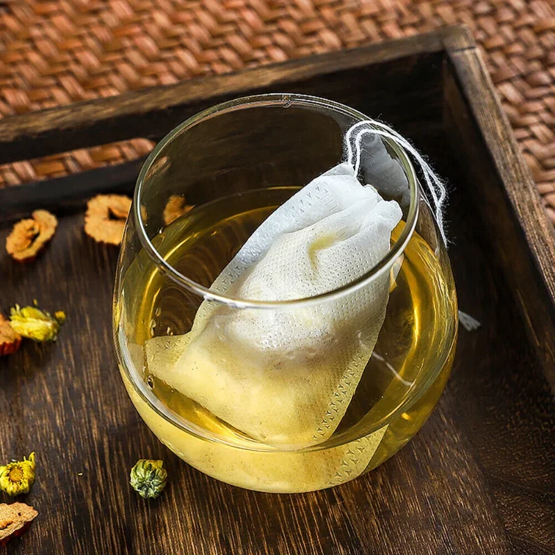 100/50PCS Tea Bags Disposable Non-woven Fabric Tea Filter Bag Spice Coffee Tea Infuser with String Heal Seal Teabag Empty Pouch
