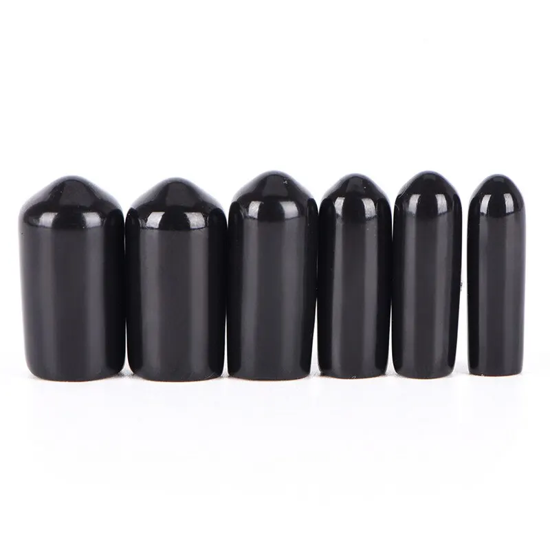 10PCS 3-8mm End Cap PVC Plastic Cable Wire Thread Waterproof Cover Vinyl End Cap PVC Rubber Steel Pole Tube Pipe Protecting