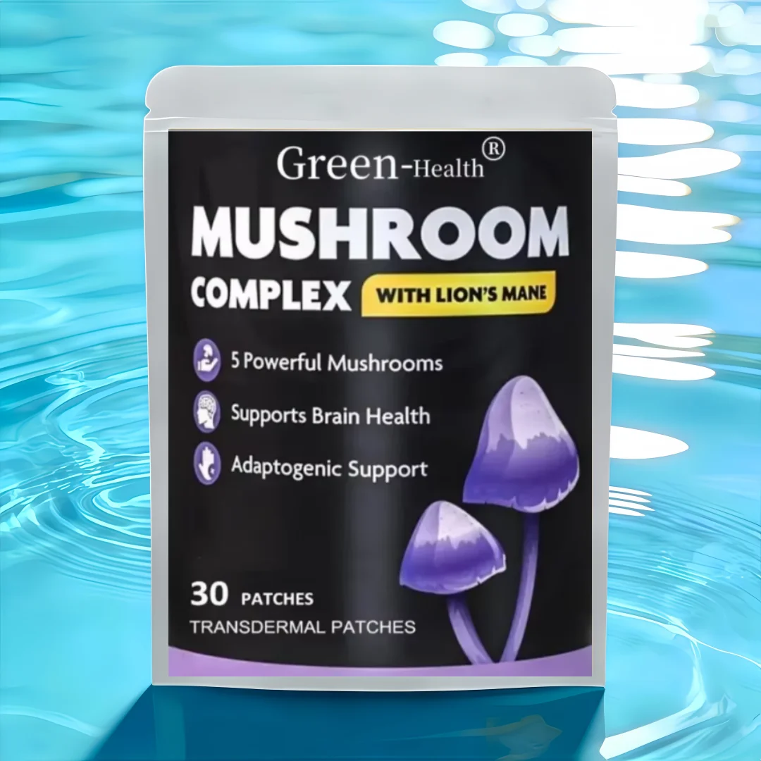 

30 Patches 5 In 1 Mushroom Complex Transdermal Patches Lion's Mane, Chaga, Maitake, Shiitake, Reishi & Memory Support