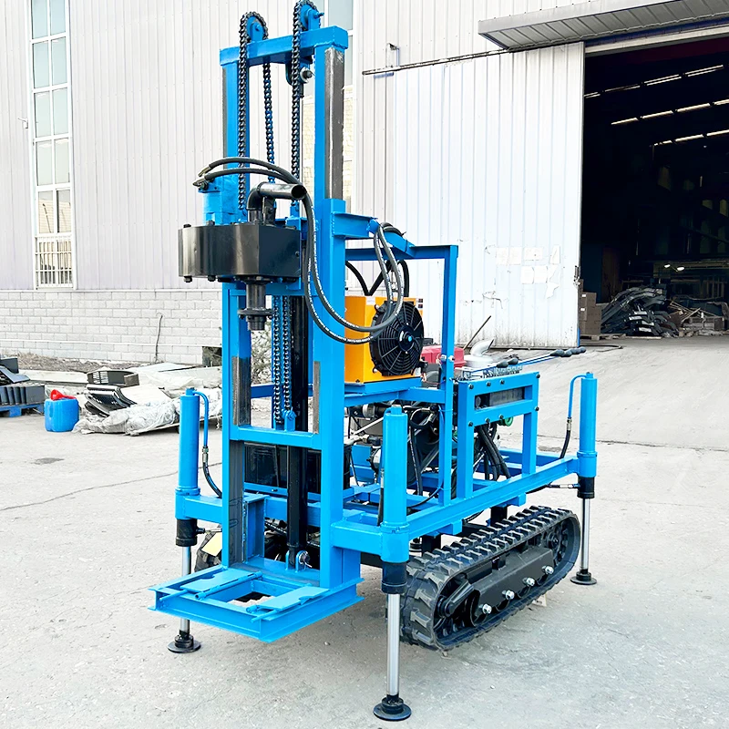 تخصيص 200 متر عمق الدقة جهاز حفر آبار المياه 22hp الهيدروليكية الزاحف آلة حفر آبار المياه بالديزل