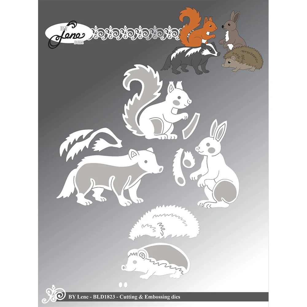 

2026 New BY Lene Forest Friends Cutting Embossing Dies Danske Tekster Troll House Dies Card Dresses Birdhouse Die DIY Scrapbook