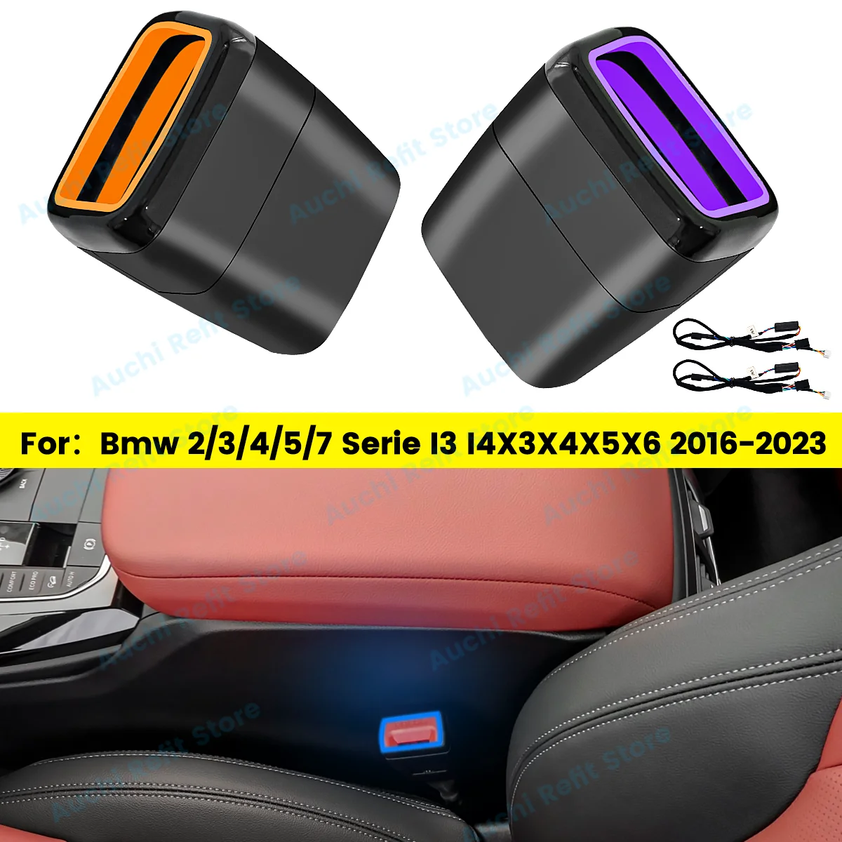 11 Colors Safety Buckle Lamp For BMW 2 3 4 5 6GT 7 8 Series G20 G30 G05 G06 G07 G01 G80 i3 i4 M3 M4 Seat Belts LED Ambient Light