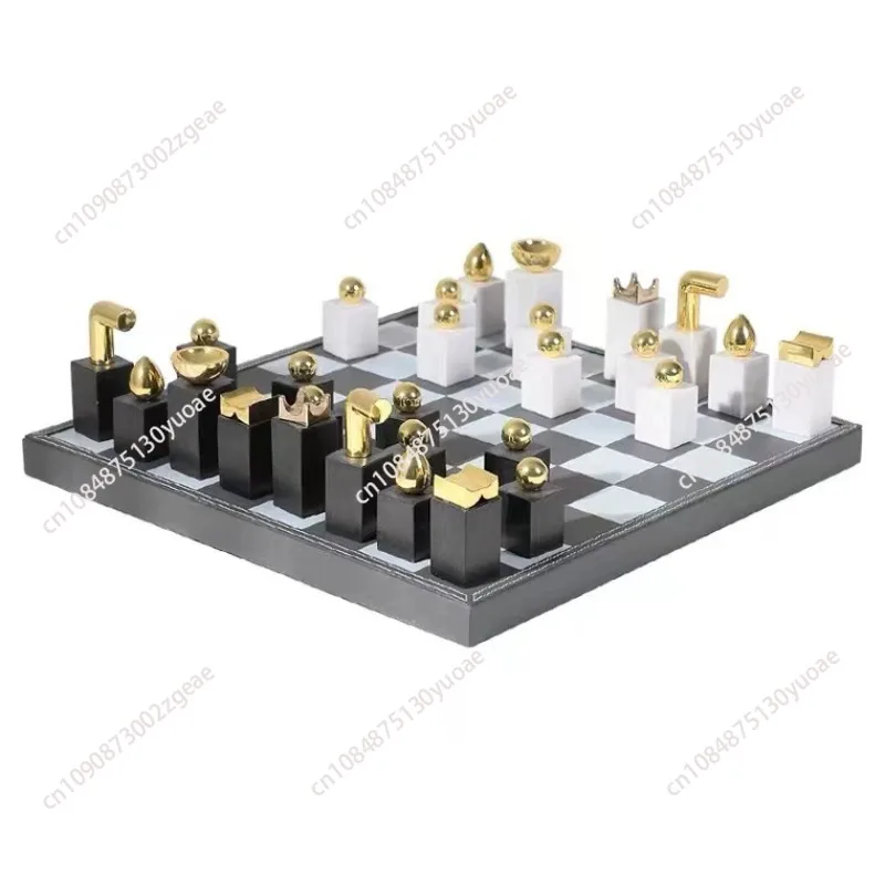 

Luxury Home Accessories Table Decor Ornament Nordic Wood Chess Game Board