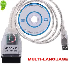 2024 Newst MPPS V13.02 V13 K CAN Flasher Chip Tuning ECU Programmer MPPS V13 OBD2 16Pin To USB Interface Auto Diagnostic Cable