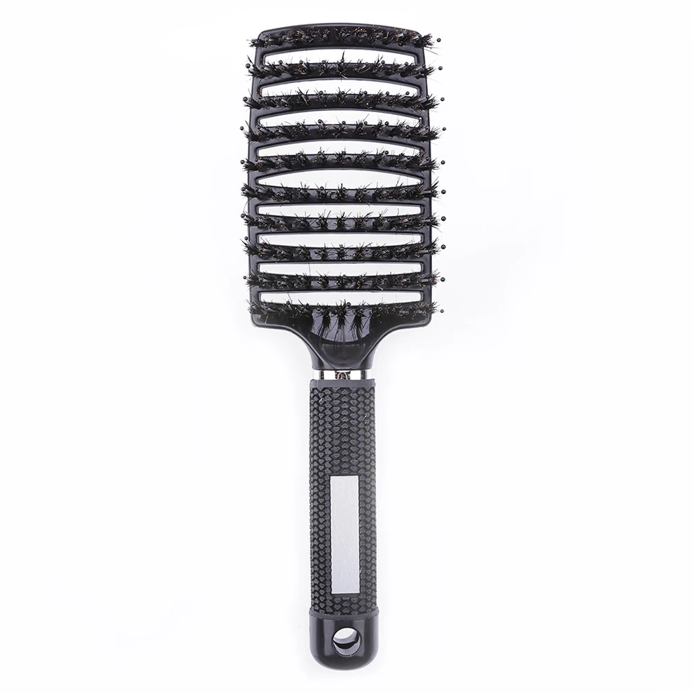 Straight Curly Hair Styling Brush Resin Bristle Portable Hair Brush Gentle Straighten Hairdressing Styling Tools for Hair Style - Image 2