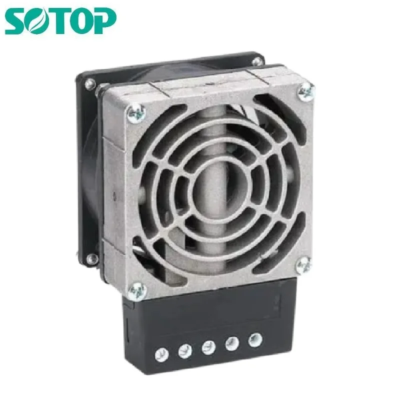 Compact Semiconductor Cast Aluminum Heating Element 100W 400W Cabinet Housing Flat Fan Heater