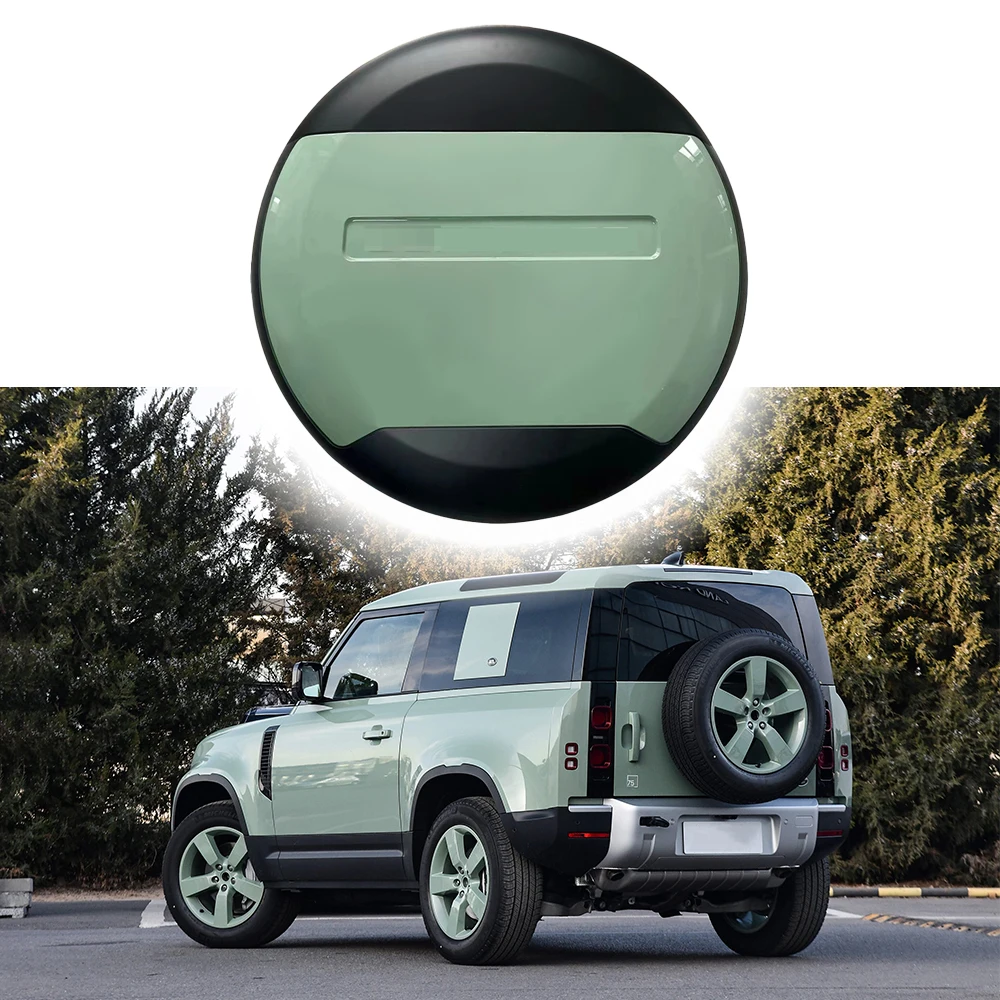 Grasmere Green Series Spare Tire Cover fits for Land Rover Defender 110 90 130 2020-2024 ABS Spare Tyre Wheel Cover Protector