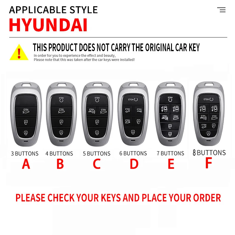 various buttons Car Key Cover Case Cover for 2020 2021 Hyundai Sonata Nexo DN8 Santa Fe TM Tucson NX4 Staria Ioniq Accessories