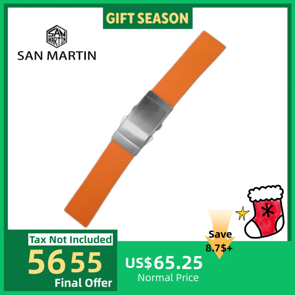 san-martin-cinturino-in-caucciu-al-fluoro-impermeabile-20mm-22mm-cinturino-universale-da-uomo-per-immersione-chiusura-in-acciaio-semplice-multicolore-sf0002