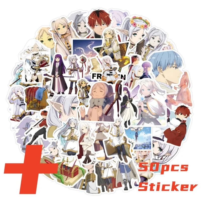 Anime Frieren Beyond Journey's End Stickers Fern Cosplay Costume Fern Wig Keychain Halloween Carnival Christmas Women Clothes