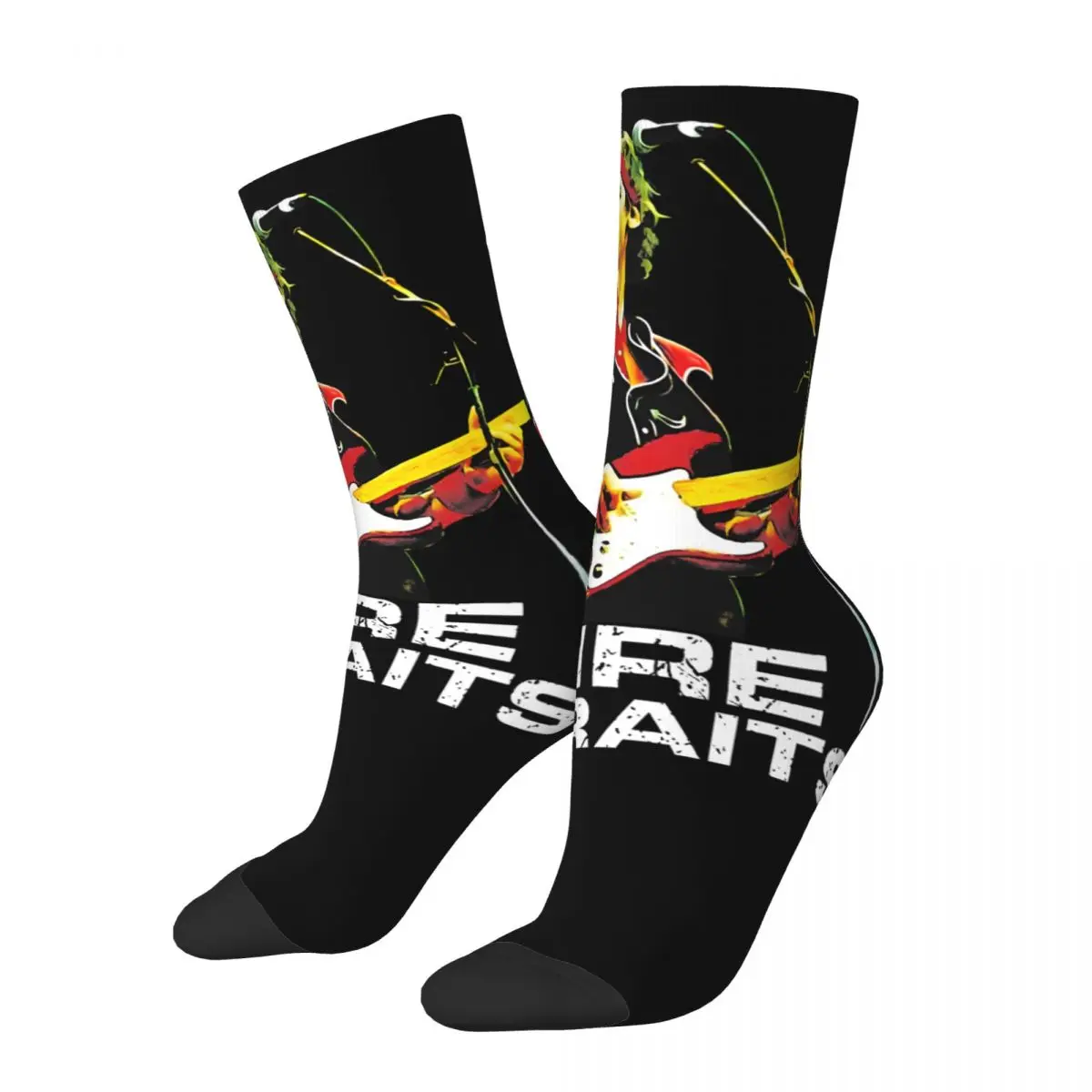 Vintage Impressive Men's compression Socks Unisex Dire Straits Harajuku Seamless Printed Novelty Crew Sock