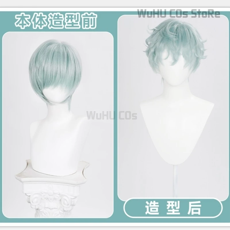 Till Anime Alien Stage Cosplay Prop New Wig Light Green Hair Men Stage Show Conmic-Con Christmas Holloween Customized