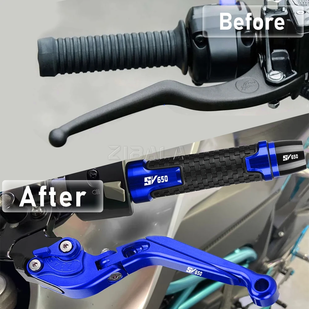 

For Suzuki SV650 SV 650 SV650S 2013-2017 2018 2019 2020 2021 2022 2023 2025 Motorcycle Brake Clutch Lever Handle bar Grip ends