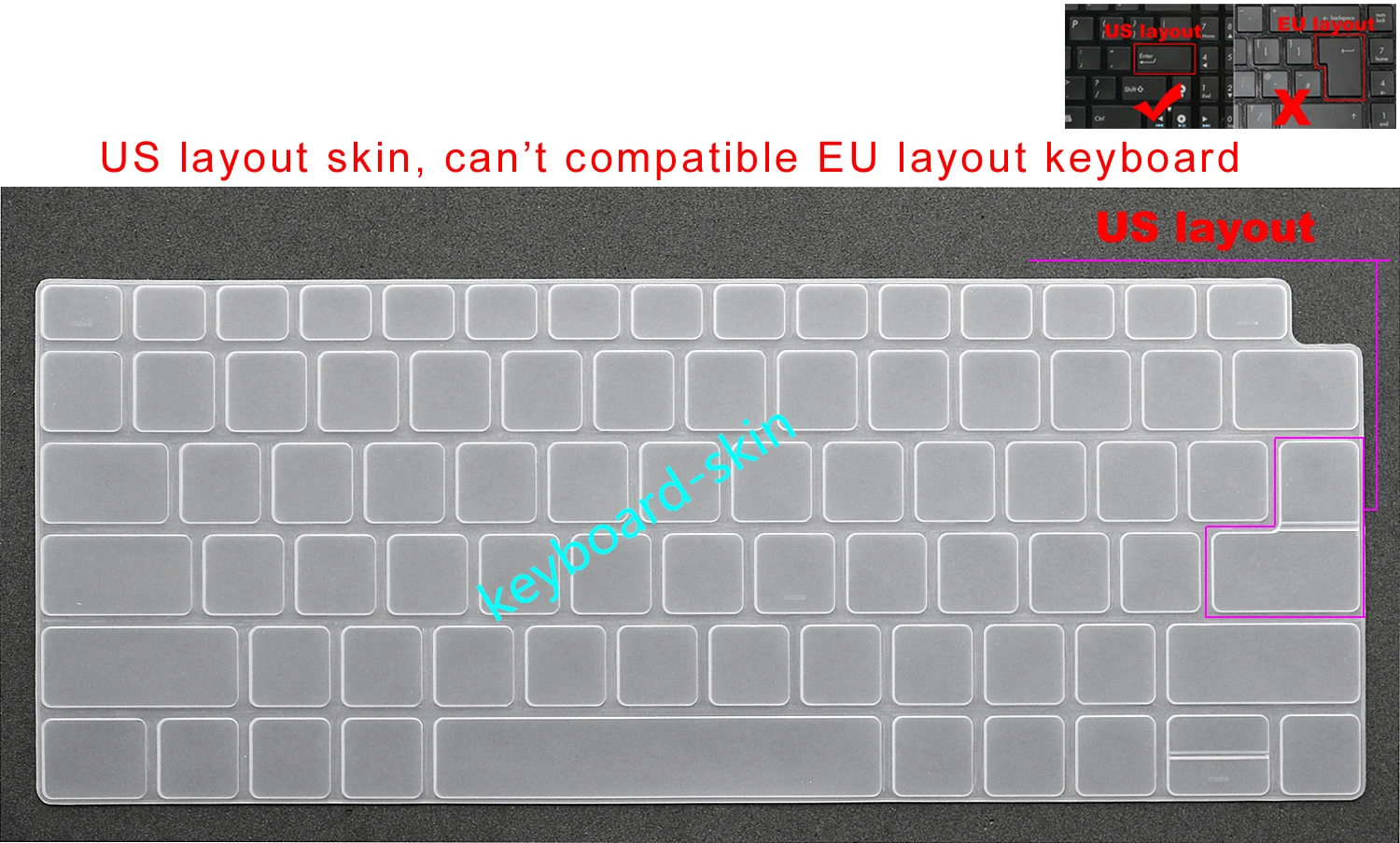 

US Keyboard Skin Protector for Dell Latitude 5320 P138G 5330 P139G 5340 P182G 7310 P33S P34S 7320 7330 P133G P134G 9330 P35S