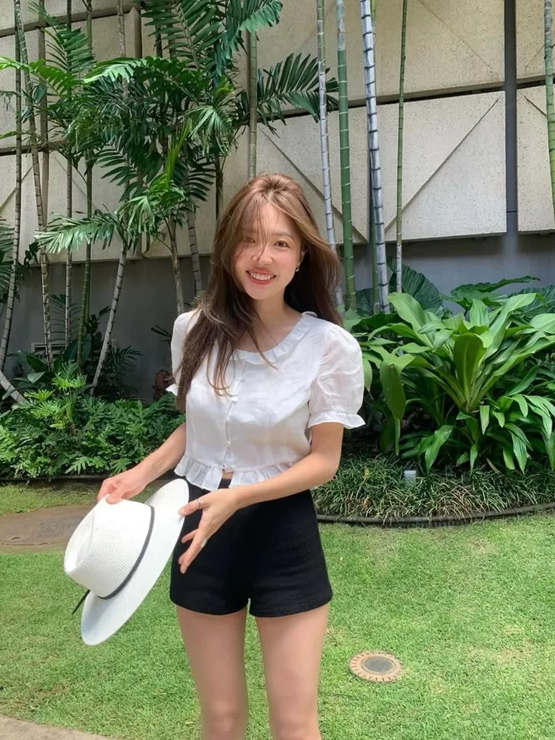 

Sweet ort Sve irt round Ne Single Button Tannat Blouse Breathable Comfortable Commute Sle Loose Fit Women's Top