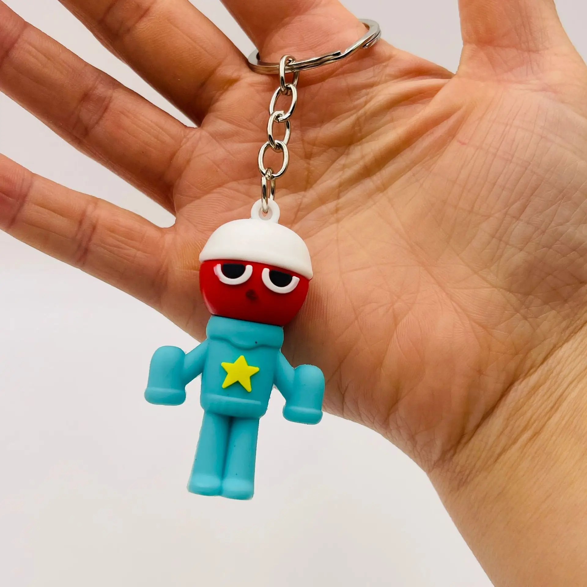 Dandys world Keychain accessaries Cartoon funny Bag Pendant cute creative charm Car Keyring Friends Fans Gifts