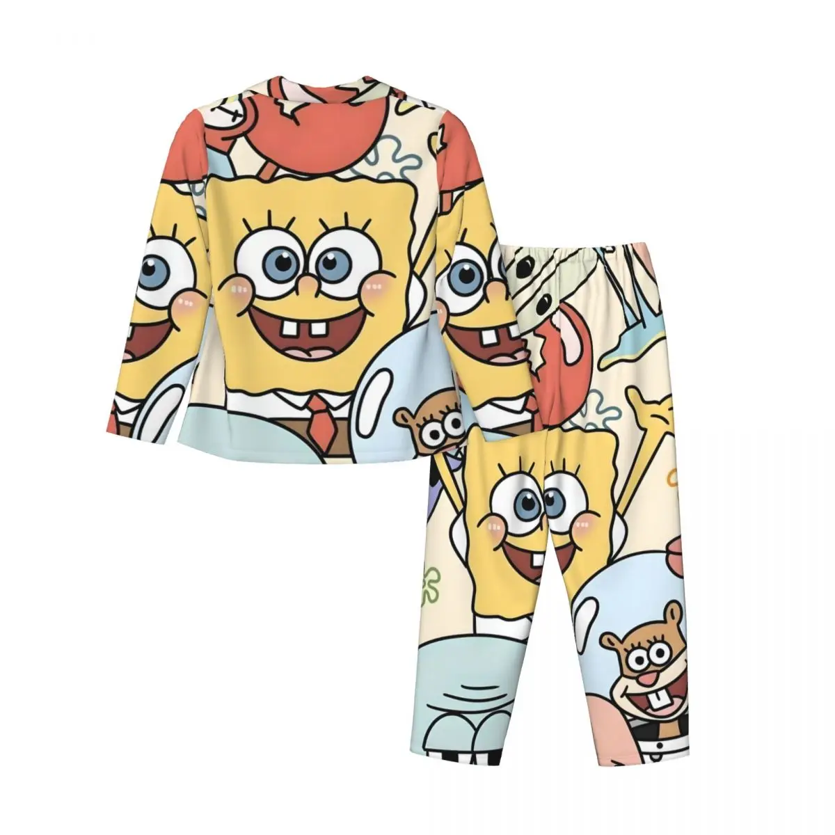 Sponge-Bob Women Pajamas 2 Pieces Set Loungewear pyjama pour femme