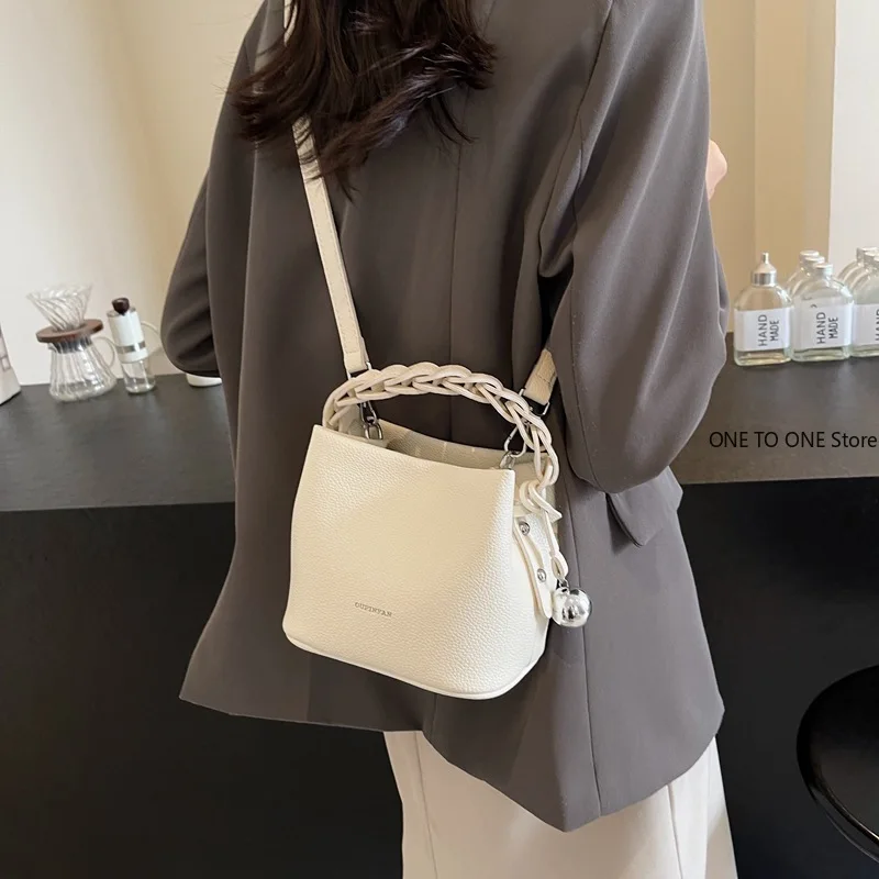 

Small PU Leather Shoulder Bags for Women 2026 Y2K Korean Fashion Trend Female Bucket Crossbody Bag Lady Handbags Wholesale