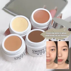 Monochrome Concealer Palette Cream Texture Covers Acne Marks Dark Circles Multifunction Face Makeup Lasting Brighten Cosmetics