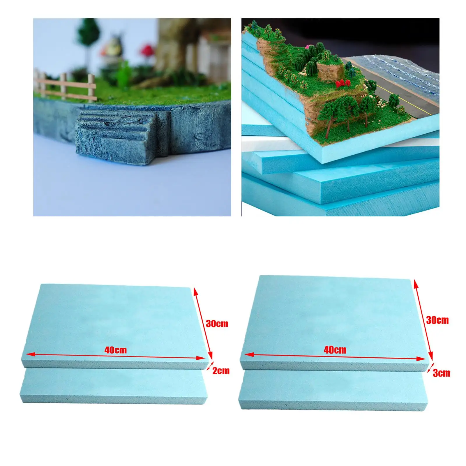 

2 штуки моделировочных пенопластовых листов для диорам и скульптур, для аксессуаров