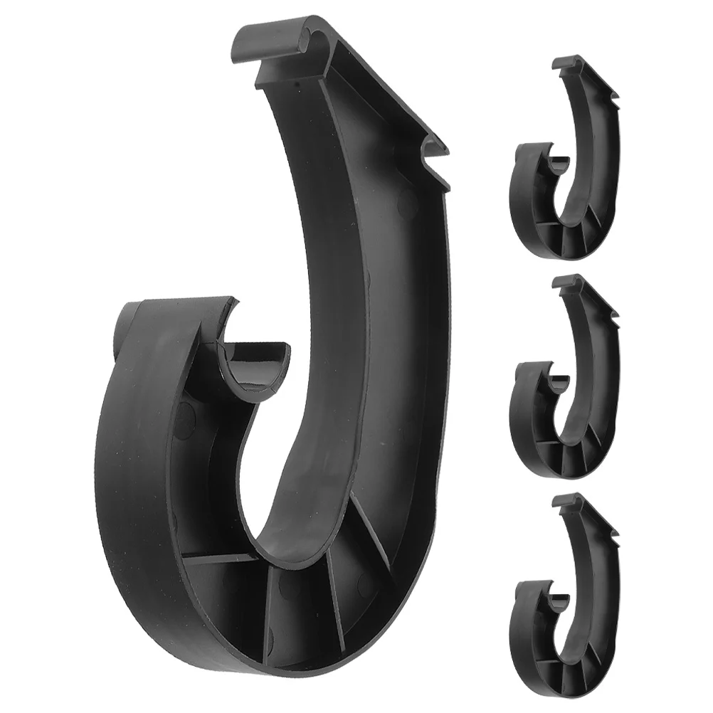 

4Pcs Heavy Duty J-Shaped Closet Rod Bracket Sturdy Support for Clothes and Kitchen Utensils Easy Install No Drilling Needed